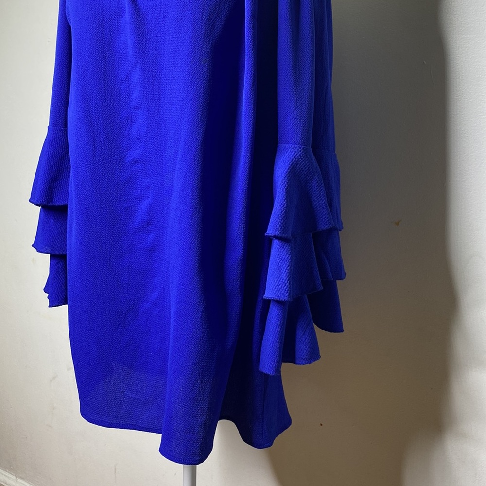 Blue off the shoulder dress - Picture 3 of 7